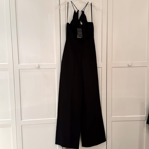 NWT ❣️ Halston Ema Cutout Wide-Leg Halter Jumpsuit Size 2 - Picture 7 of 9